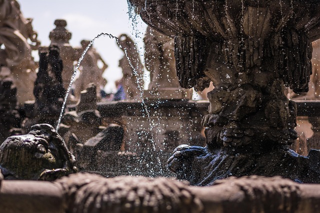 outdoor fountain, water feature