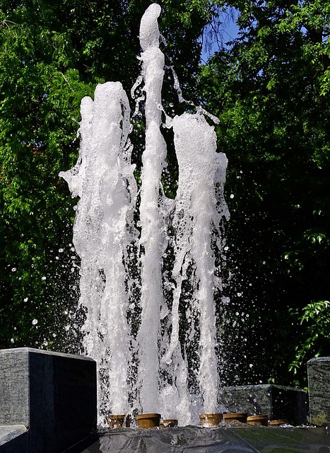 outdoor fountain, water feature