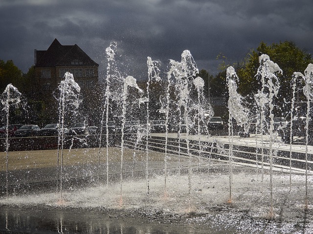 outdoor fountain, water feature