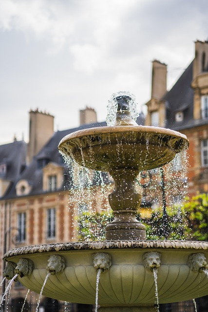 outdoor fountain, water feature