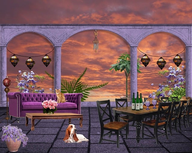 patio, outdoor living area
