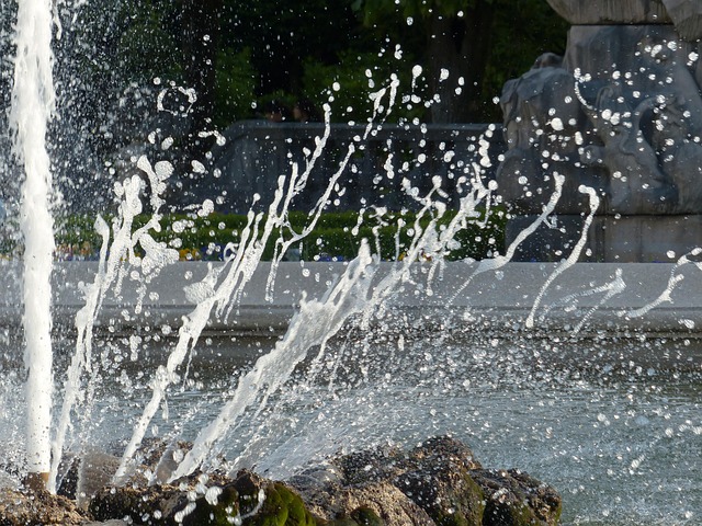 water feature, landscaping