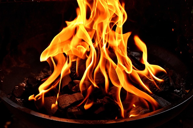 outdoor fireplace