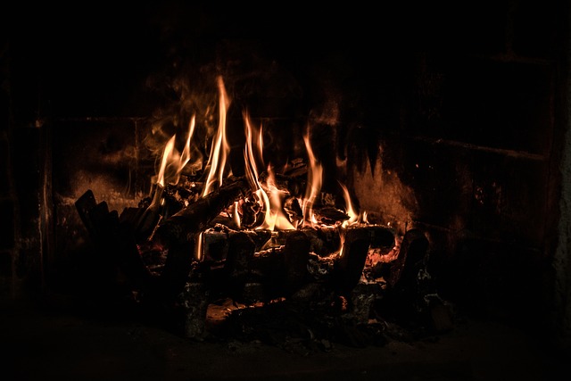 outdoor fireplace