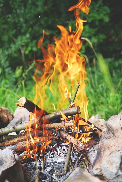 outdoor fireplace