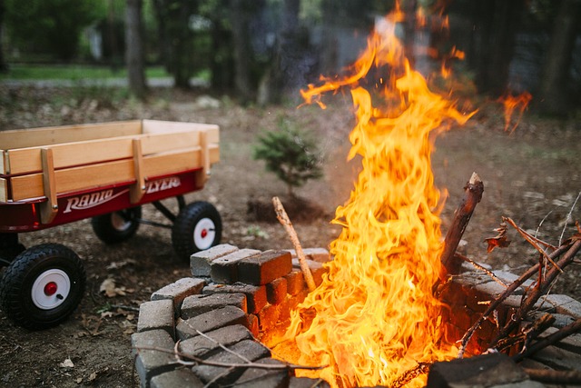 outdoor fireplace