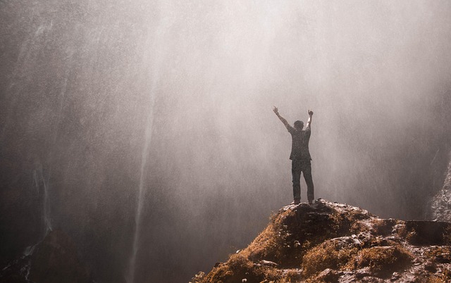 outdoor waterfall